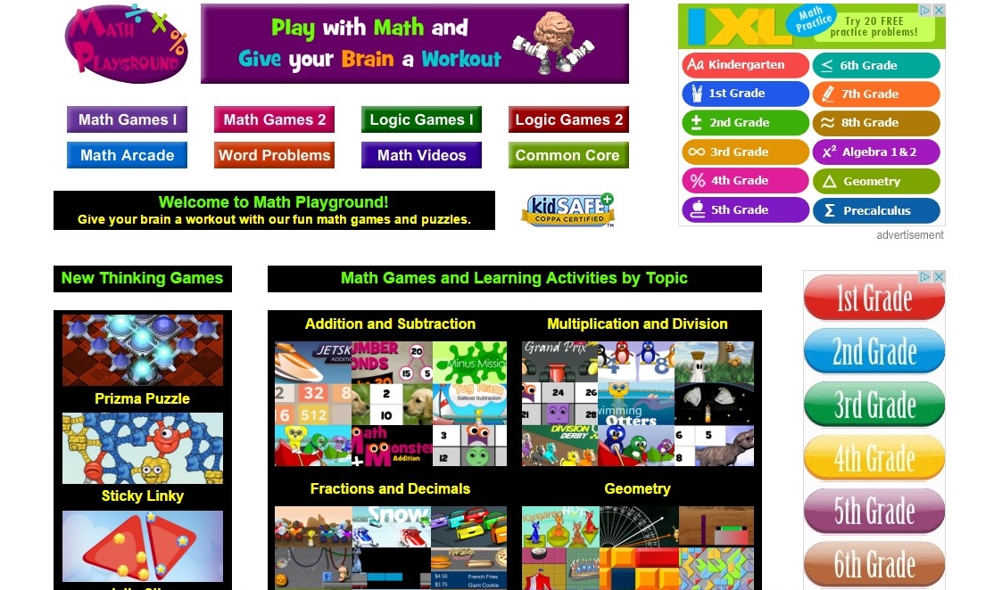 Math Games, Math Playground